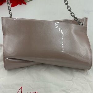 Christian Louboutin LOUIBITWIST  patent leather  Clutch with Chain